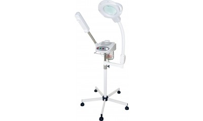 Ozone Aroma Facial steamer w/ 5 Diopter Magnifying Lamp -Contemporary Design 