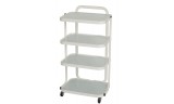 Compact Glass cart with 4 Shelves 